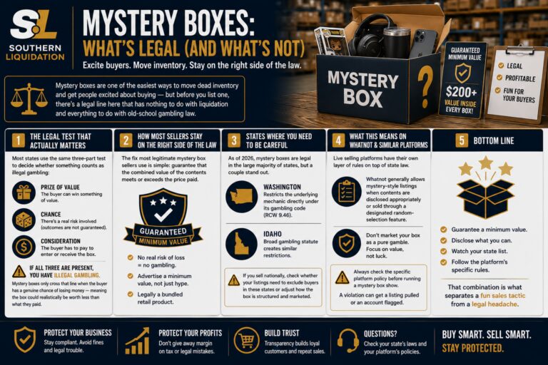 Are Mystery Boxes Legal? What Liquidation Resellers Need to Know