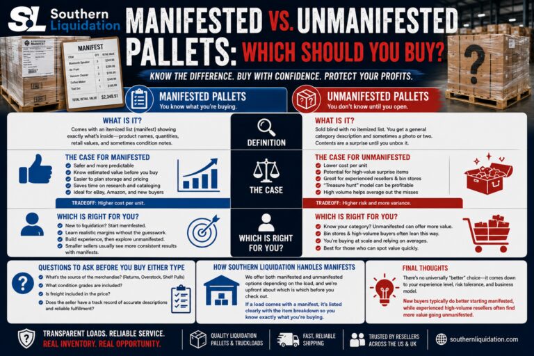Manifested vs. Unmanifested Pallets: Which Should You Buy?