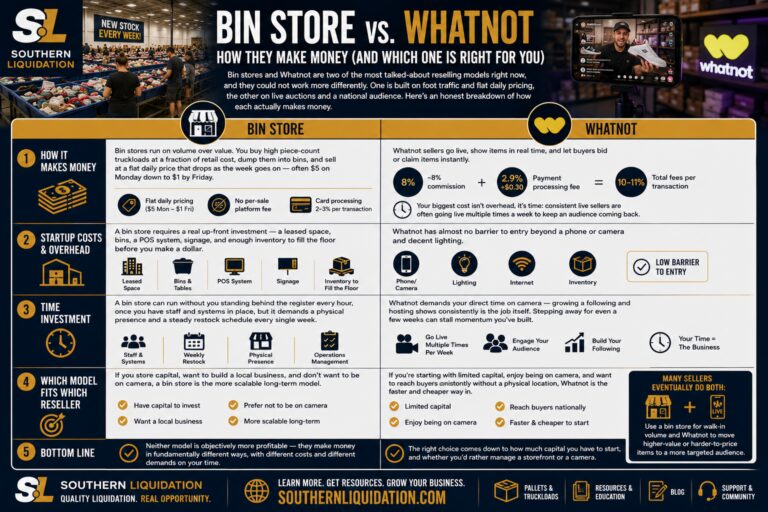 Bin Store vs. Whatnot: Which Reselling Model Actually Makes More Money?