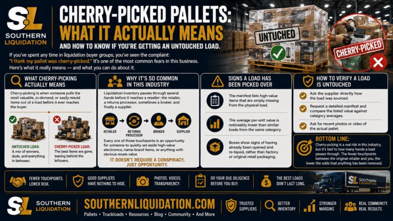 Cherry-Picked Pallets: What It Actually Means and How to Know If You’re Getting an Untouched Load