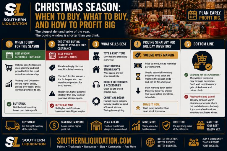 Christmas & Holiday Liquidation Inventory Guide: When to Buy Seasonal Overstock