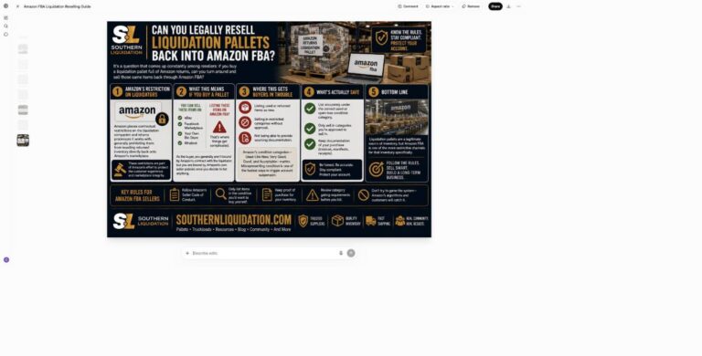 Can You Legally Resell Liquidation Pallets Back Into Amazon FBA?